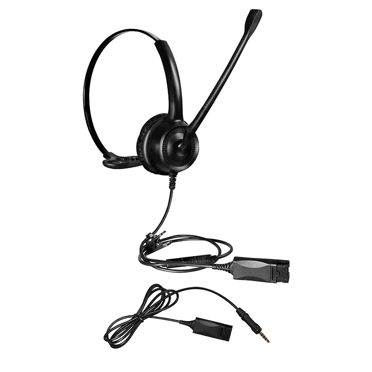 Factory Cheap Price Digital Cordless Phone Stereo Business Microphone Call Center Noise Cancelling Telephone Headset