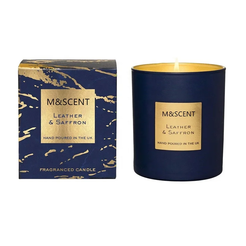  Mescente Wholesale Luxury Custom Private Label Aromatherapy Scented Soy Wax Candles Gift Set In Glass