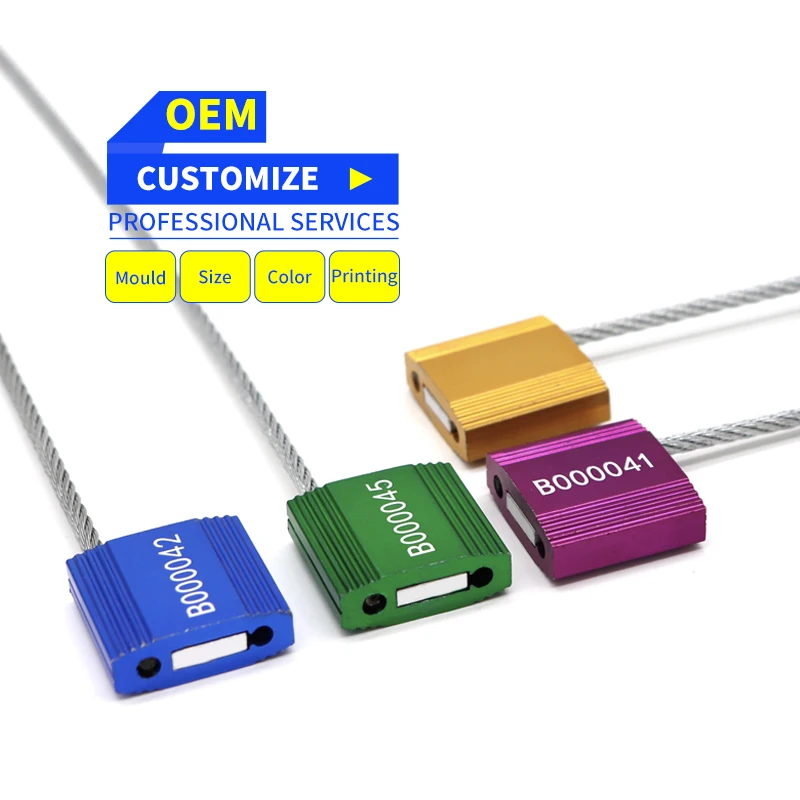 OY-CS107 Safety Logistic Galvanized Tamper Proof Square Oil Tank Cable Security Lock Seal