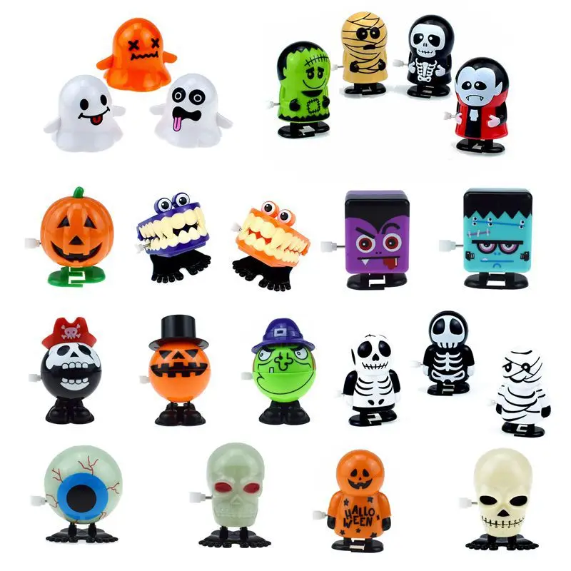 Halloween Toy Christmas Multi Kinds Reusable Stocking Stuffers Jumping Smooth Wind Up Toys Boys Girls Home Eyeball Santa Claus