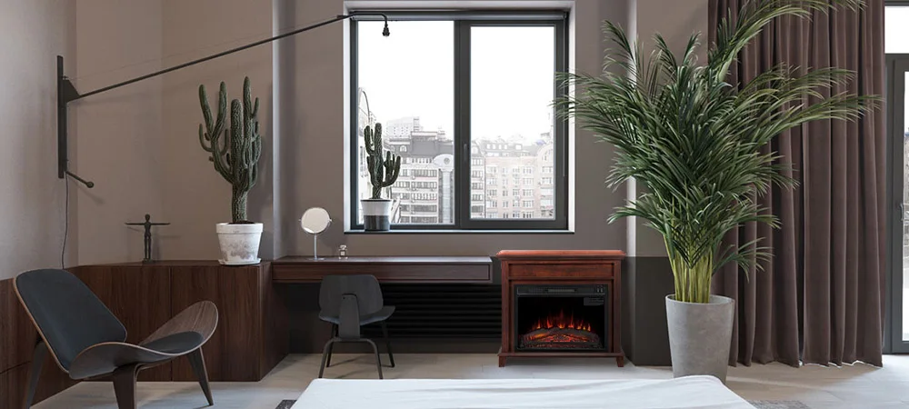 23 inch hot sale electric fireplace with different mantel