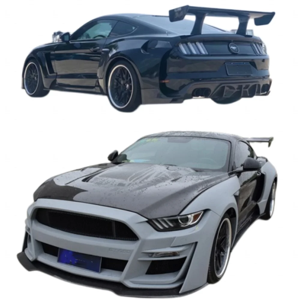 Boch Style Car Bumper Body Kit Front Bumper Lip Grille Fender Hood For Mustang 2015-2021+