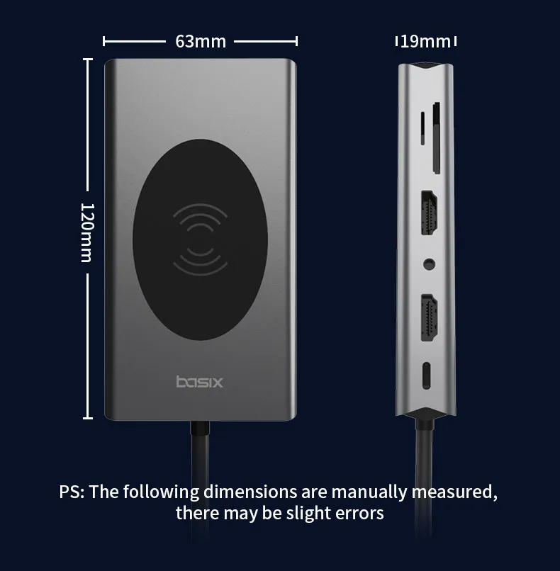 Беспроводной usb hub 14-в-1: Заводская частная модель PD 3 0 типа c для HD-MI * 2 VGA USB3.0 5 SD TF RJ45