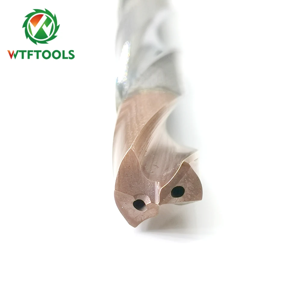 
High Efficiency 11.7mm Inner Coolant Tungsten Carbide Drill Bits For CNC Drilling 