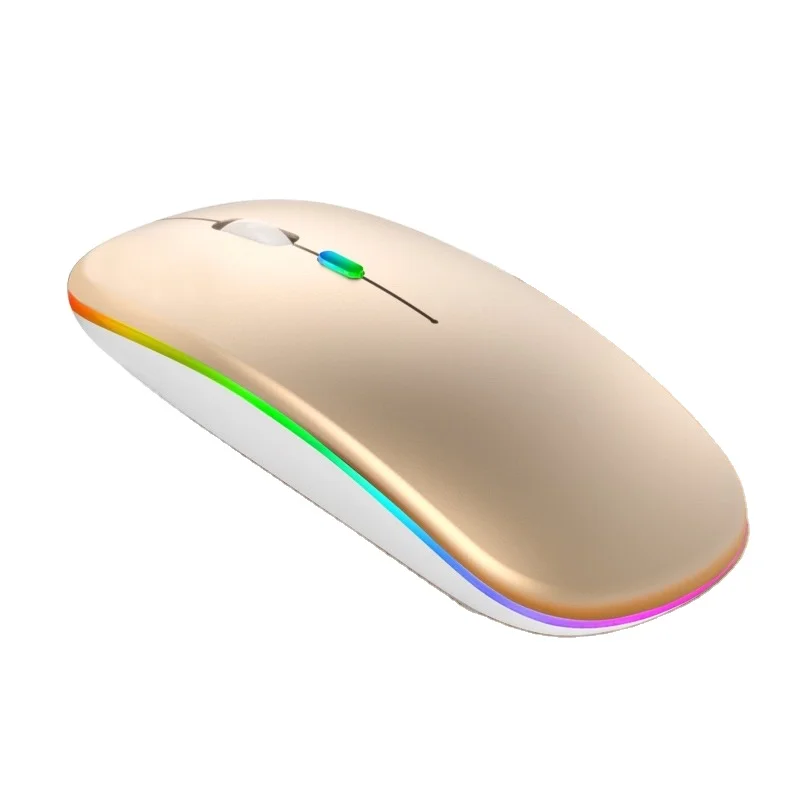 
New mini slim rechargeable 2.4Ghz wireless computer mouse with LED light 