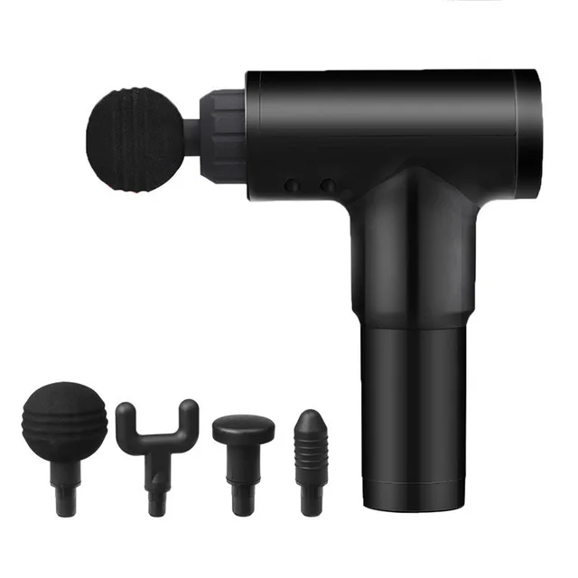 Drop Shipping Muscle Massage Gun Sport Therapy Massager Body Relaxation Pain Relief Slimming Shaping Massager 4 Heads