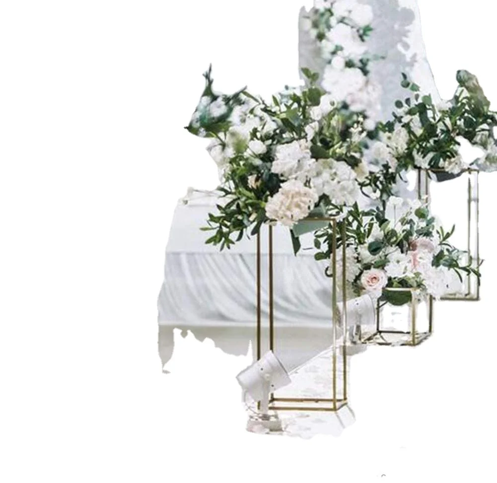 Pack of 3 Gold Wedding Flower Stand, Flower Rack Iron Art Handicrafts Decorative Vase Gold Vase  Made by KSN