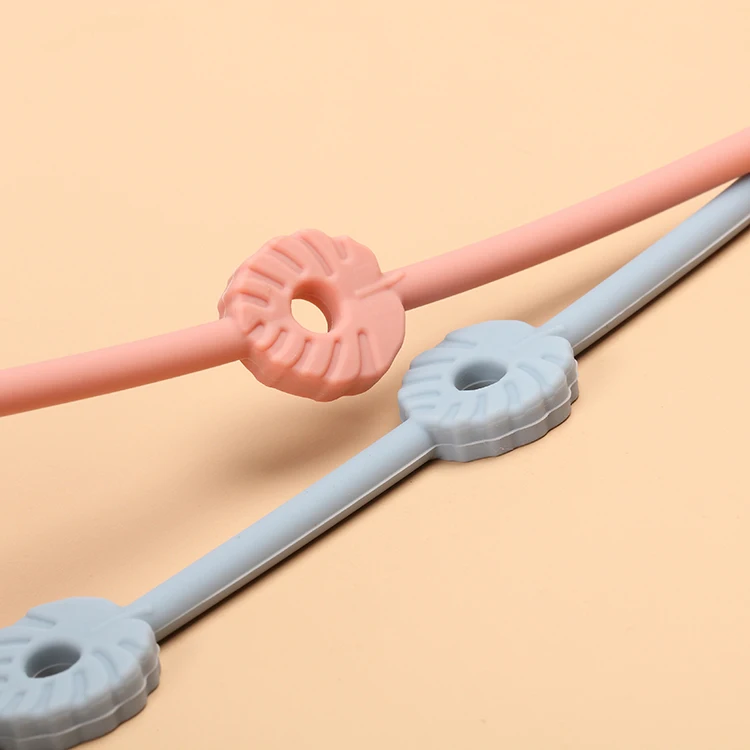 2022 Newly Designed Food Grade Silicone Baby Anti-Lost Teether Chain for Travel