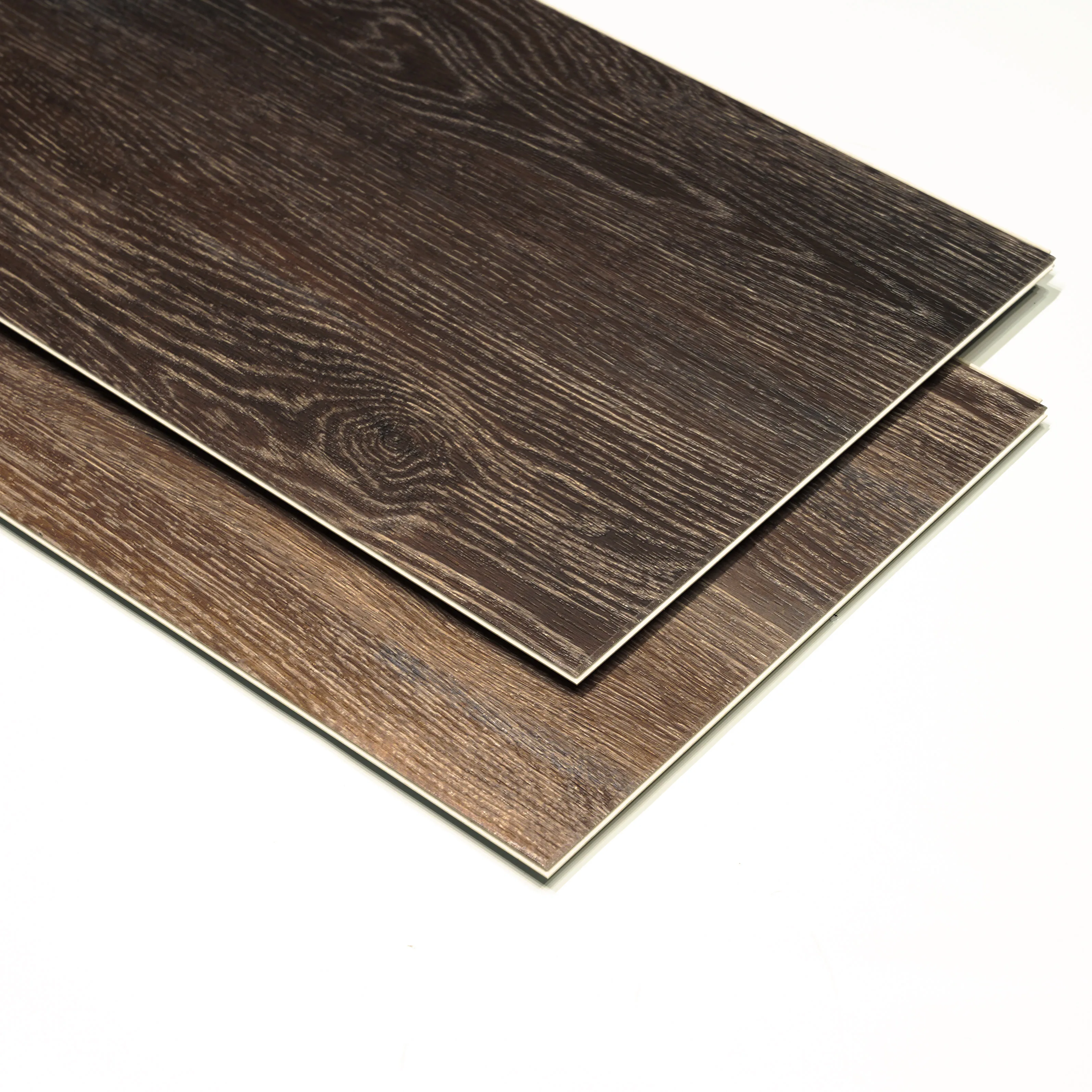 Waterproof wood grain flooring 4mm 5mm 6mm 7mm 8mm pvc click lock spc  lvp flooring vinyl plank luxury vinyl flooring with IXPE