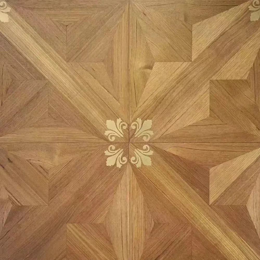 Wood Copper/Stainless Steel/Brass/Metal Inlay Parquet Parket Wood Floor