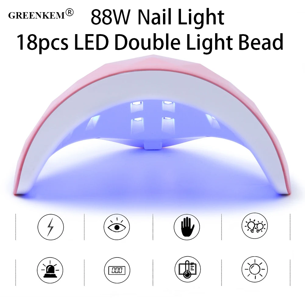 New Sun Light UV LED Dryer Lamp USB Source Nail Phototherapy Lamp Gel Nail Varnish Drying 88W Led Lamp for Nails