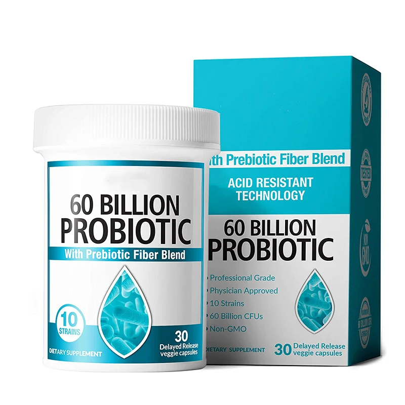 60 млрд cfus пробиотики добавки пребиотики вегетарианские капсулы с 10 пробиотиков напряжения