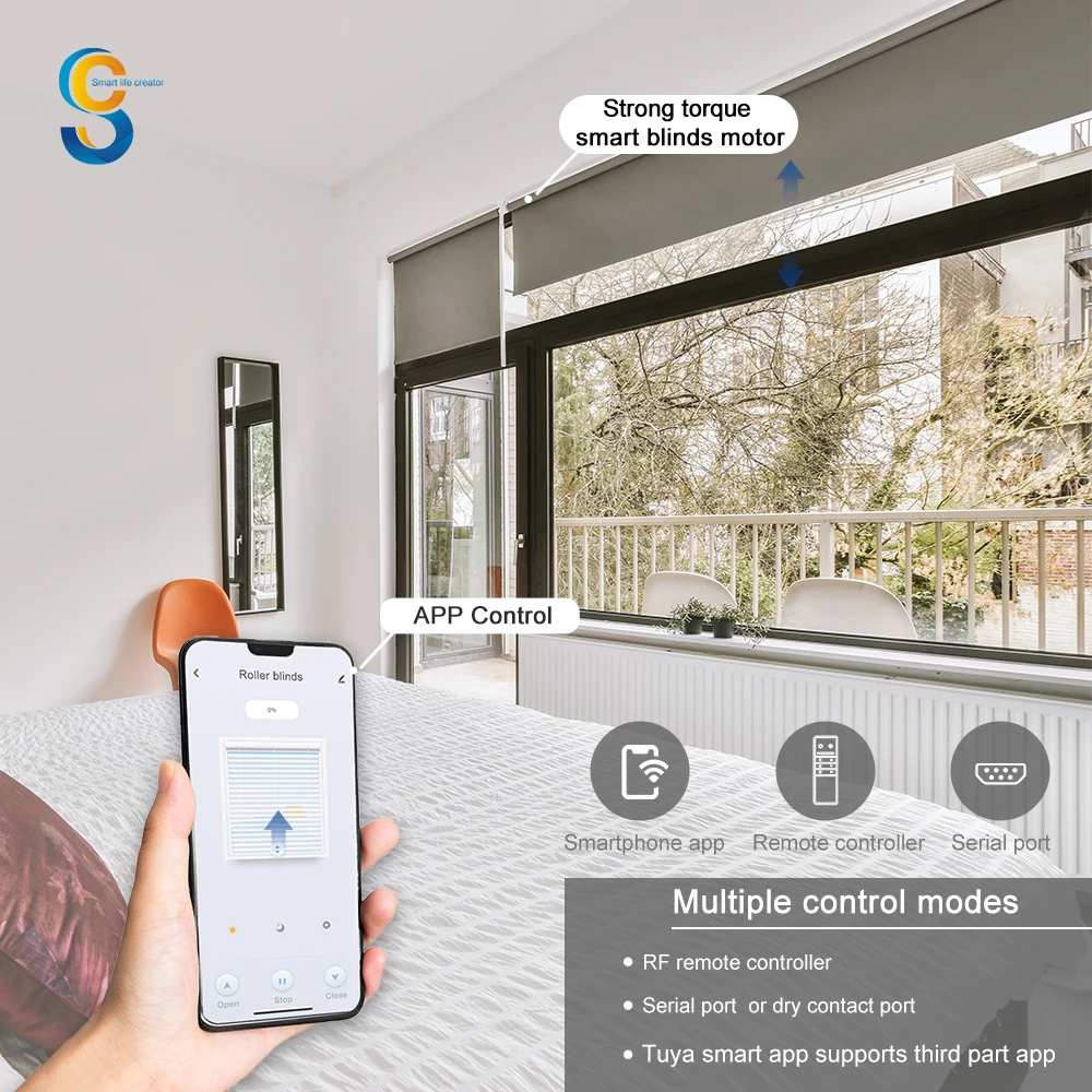 Motorized Shutters and Roller Solar Control 24v Knx Dc Zebra Tubular Motor Blinds Modern Smart Roller Metal Europe 35/45mm 120W