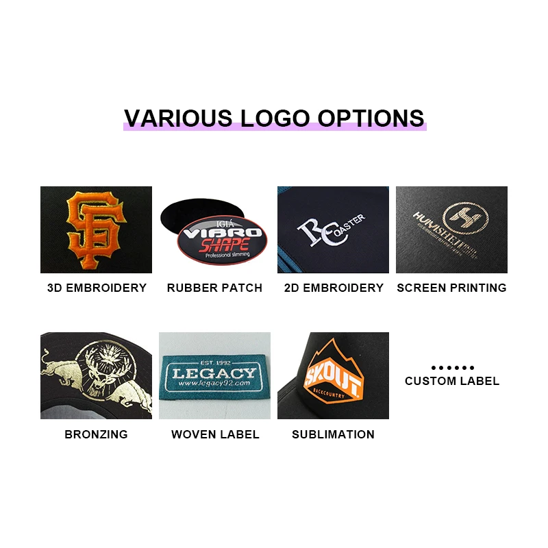 Custom embroidery logo polyester snapback sports caps with logo 6 panel plain two tone baseball trucker hat gorras de beisbol
