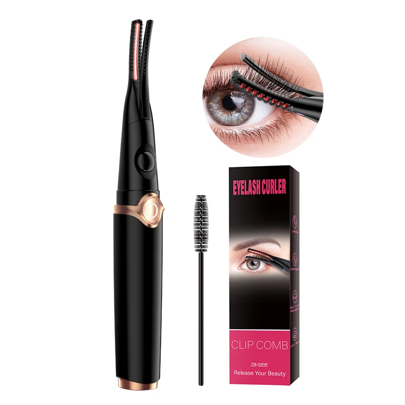 New Rechargeable Heated Eyelash Curler Beauty Eye Makeup Long Lasting Electric Eyelash Curler Mini Curling Lash Clip