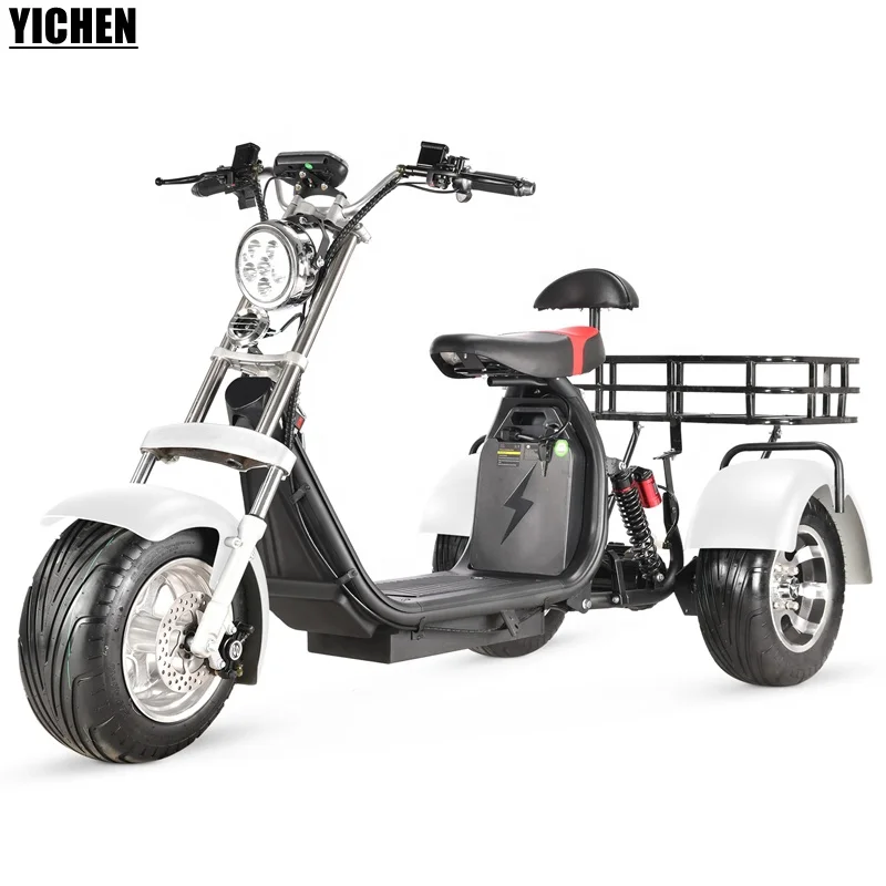 Hot selling warehouse eec Adult three wheel bicycle Lithium Battery 60V 20Ah 2000 w tricycle 3 wheel electric scooter citycoco