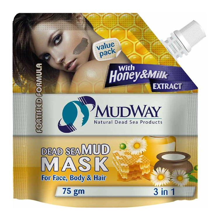 MUD Dead Sea Cosmetics 100% Natural Dead Sea Mud Mask 75g With Herbs For Face Body Hair And Scalp