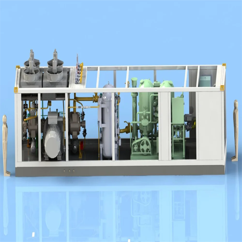 30-200bar air cooling Enric Integrated natural gas filling station
