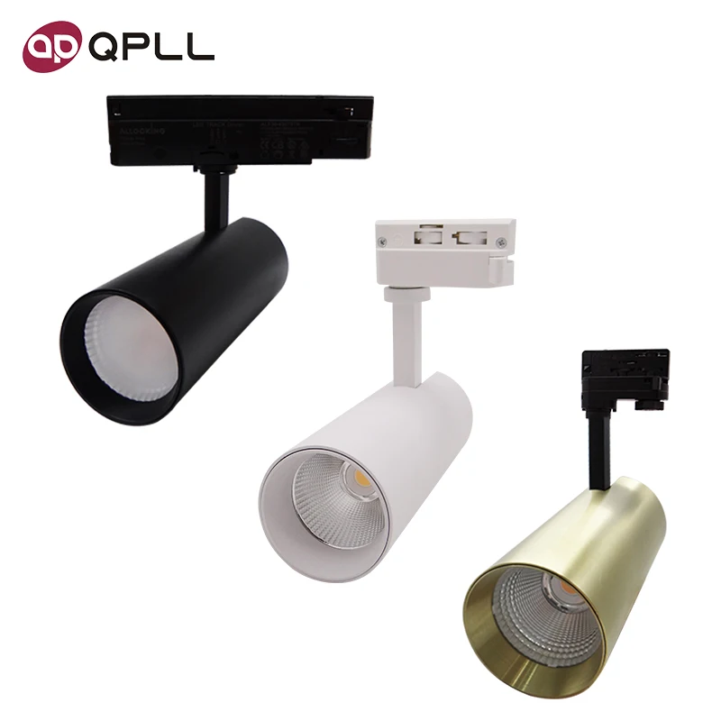 New 3000K 4000K 6000K 3CCT No Flicker Modern Aluminum 30W 40W Round LED COB Track Light