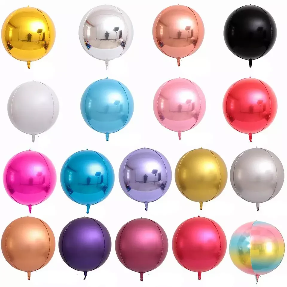 32inch large size 4D globos round chrome metal  foil balloons inflatable balloon wedding decoration