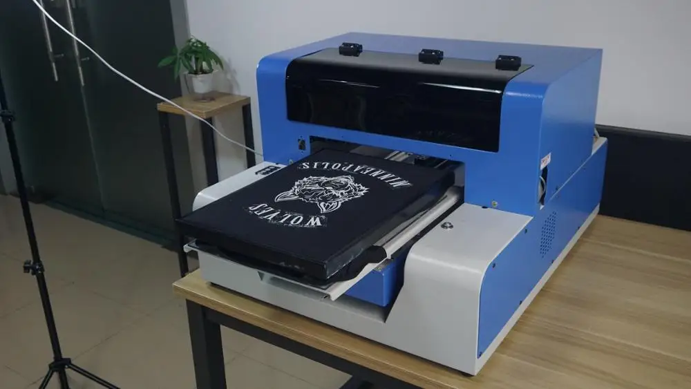 DTG Printer Direct To Garment T-shirt Printing Machine,  self use small flatbed T shirt printer