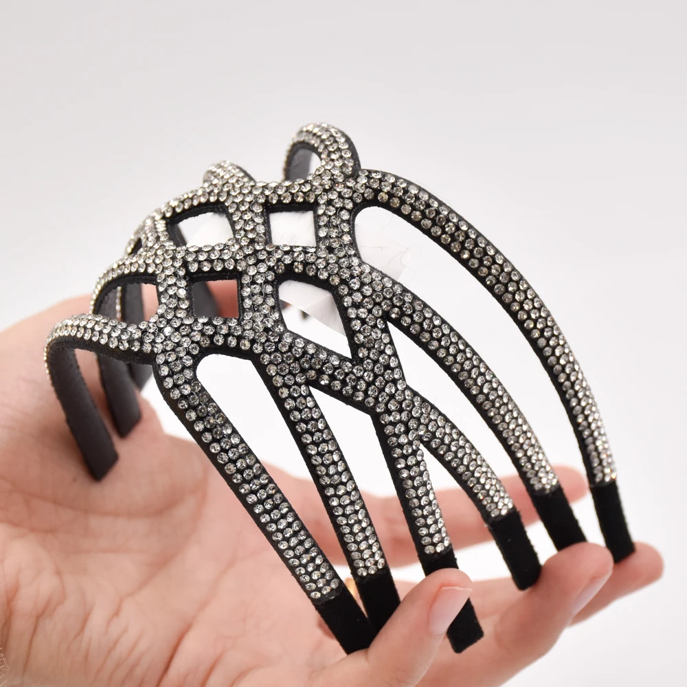 High quality bling hand make semi finished shoe uppers material glass rhinestone diamond decorative for sandals/slipper