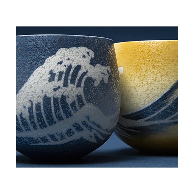 Japanese Blue Arita Porcelain Modern Tea Coffee Ceramic Sake Cups Porcelain Mug