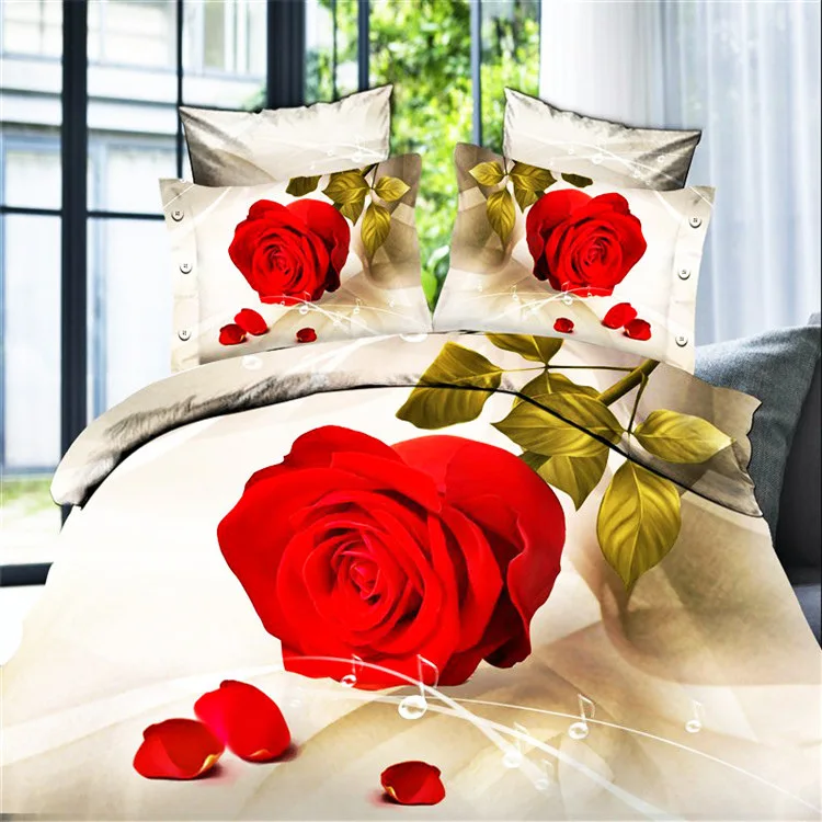 Reactive Flower 3D Printing Bedding Set