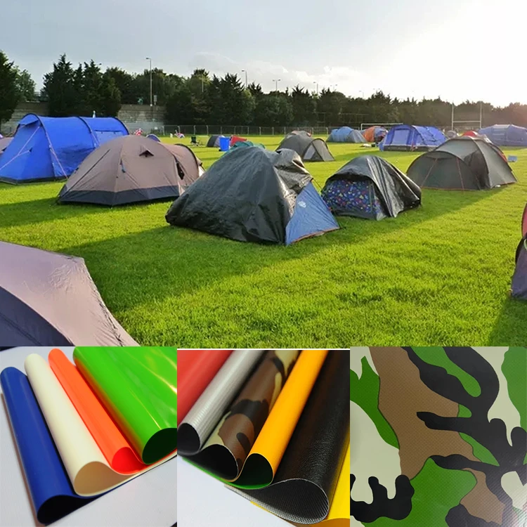 Factory Wholesales Heavy Duty PVC Coated Tarpaulin Roll Glossy Matte Polyester Fabric for Tents