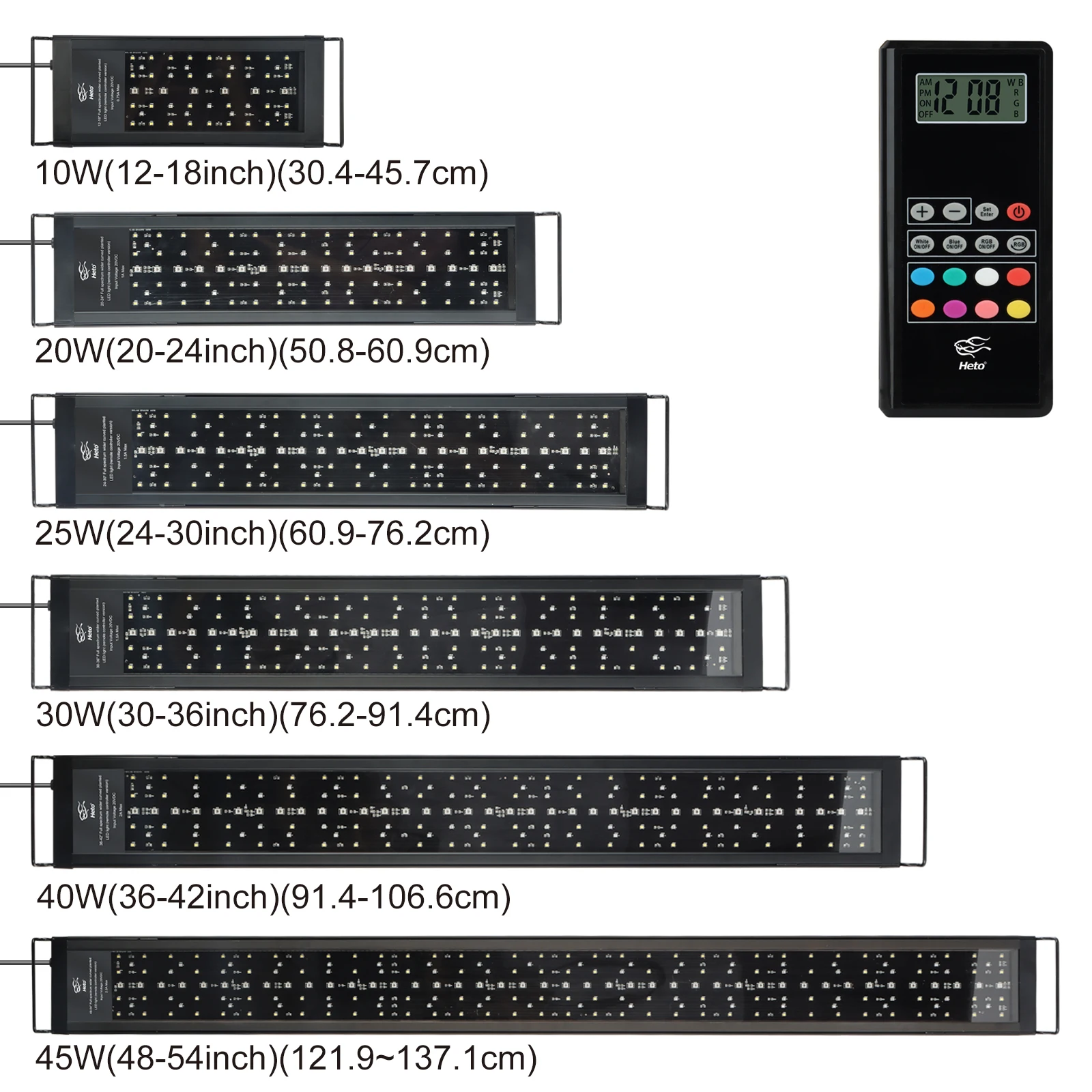 factory price Led aquarium light full spectrum 12-54 in with remote controller