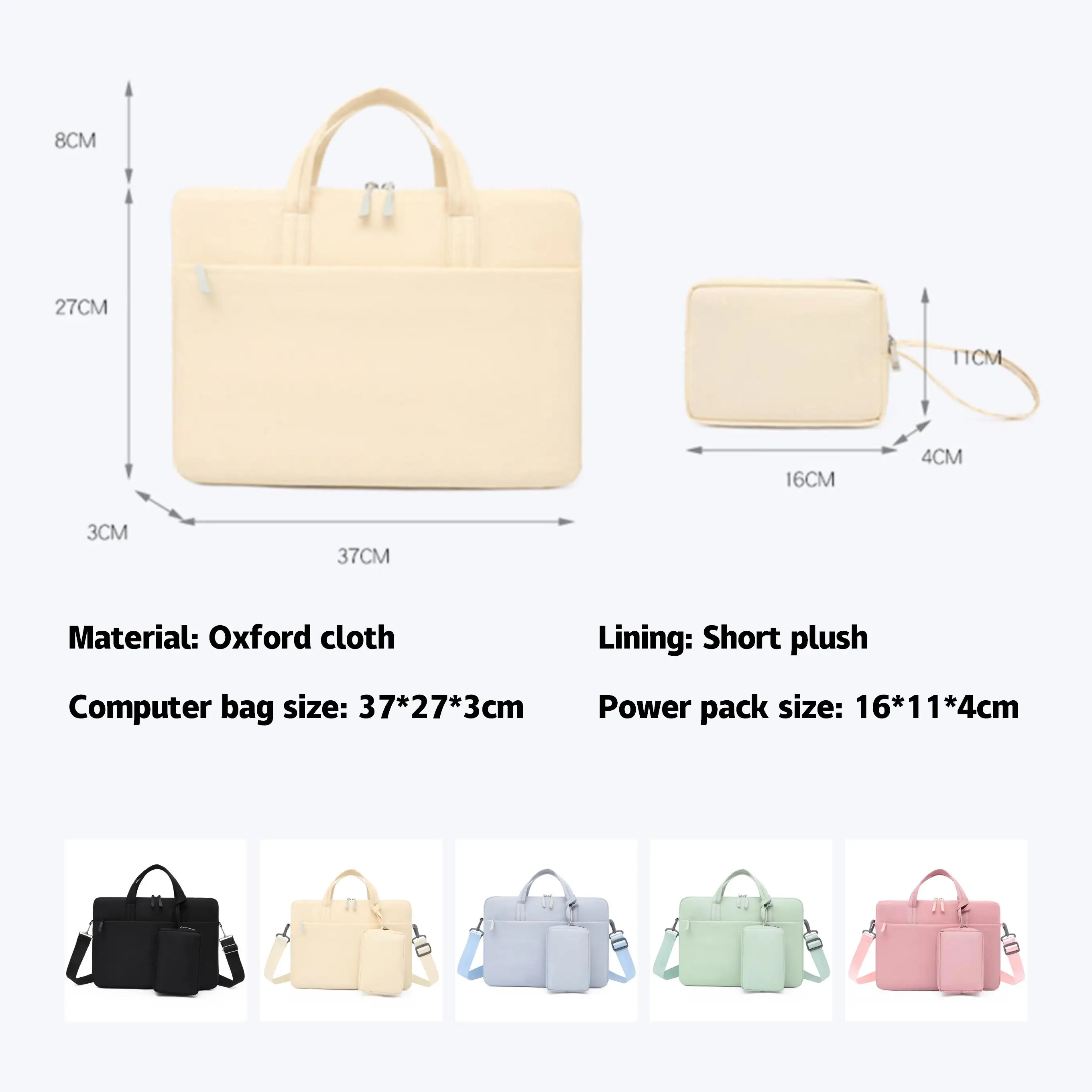 Customized Pattern Portable Oxford Business Laptop Sleeve Cover Bag Shockproof Protective Computer Bag for Daily Office Usage
