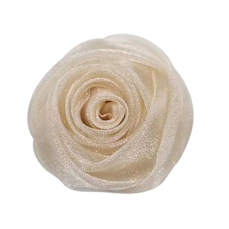 Diy Baby Rolled Ribbon Rose Flowers Bow Fabric Rosettes Flower , Hair Accessory, High Quality Rose Flowers