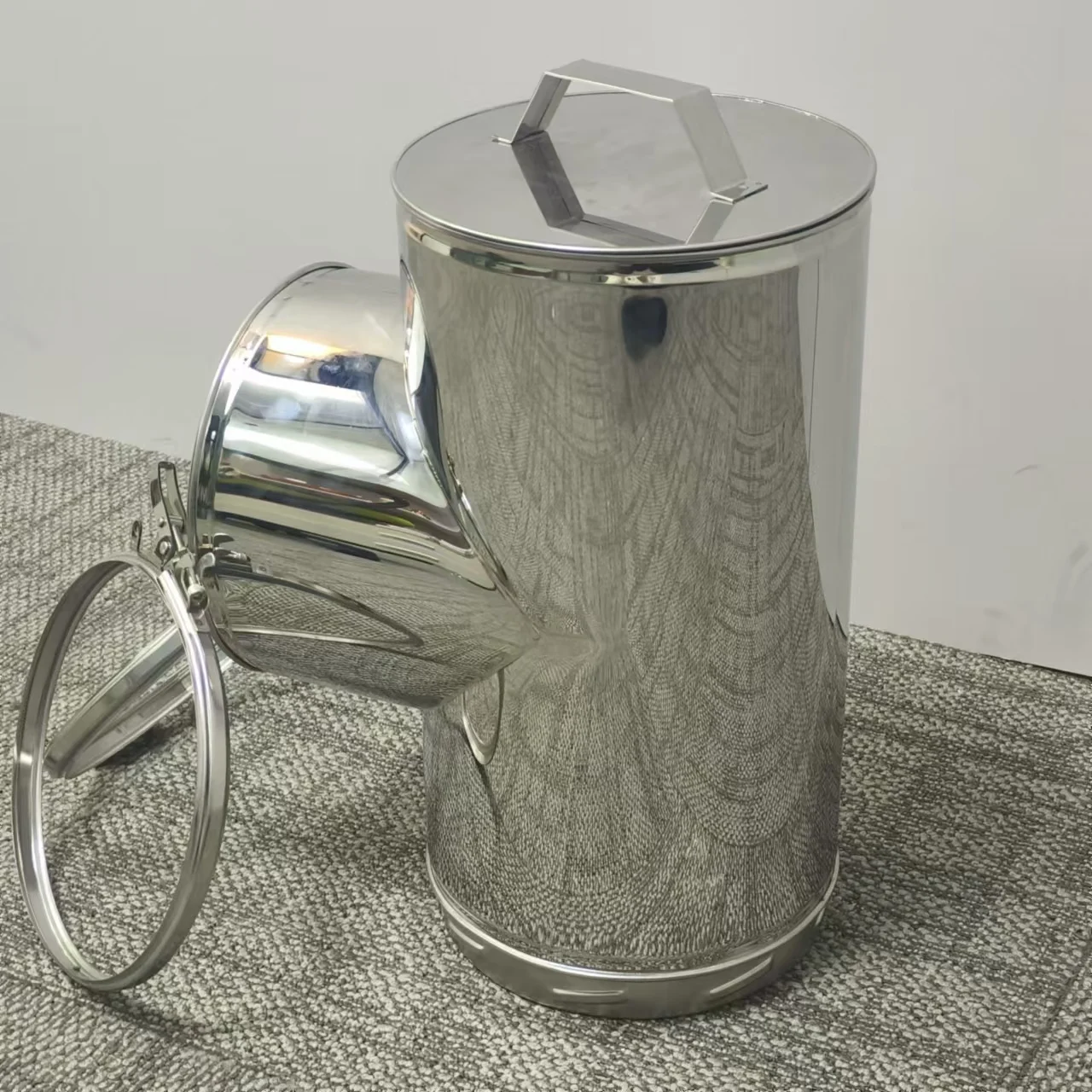 Stainless SS304 SS316 Double Wall Insulated Chimney Straight Pipe And Tee Accessories Fireplace With 4 8 Inch 6inch Twist Lock