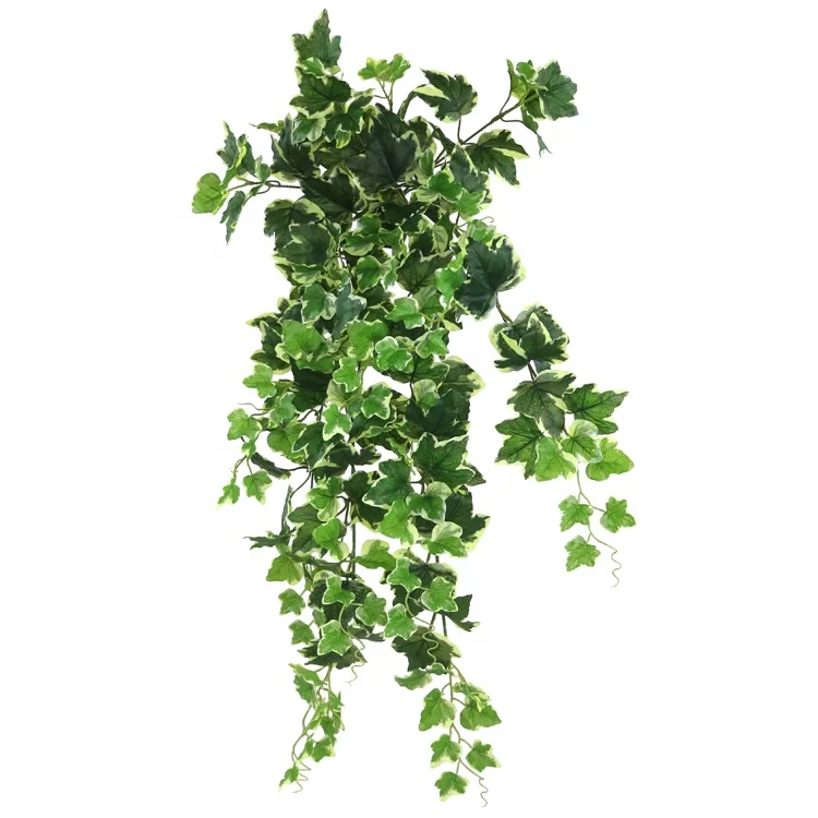 Variegated color artificial hanging ivy plants