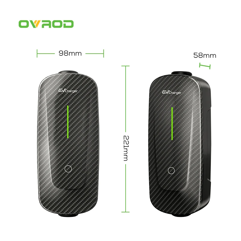 Ovrod 7kw 32Amp Gbt Type 2 Portable Ev Charger Wall-Mounted New Energy Car Home Electric Vehicle Charging Station Power Bank