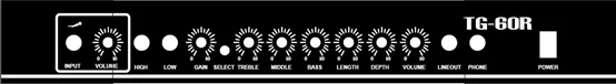 60watt cabinet big guitar amplifier LINEOUT output 10inch with distortion amp OEM available