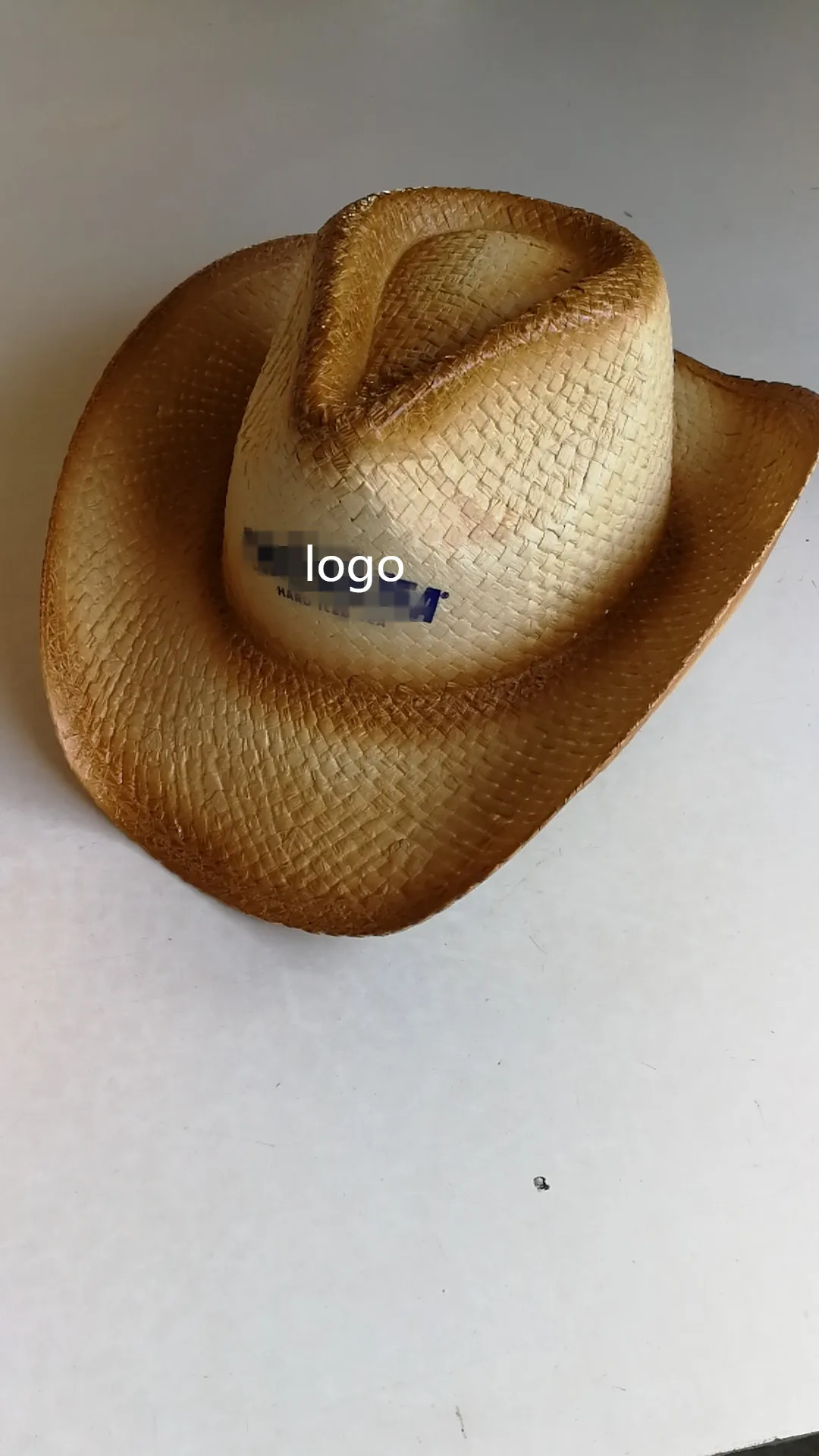 Поставка с завода 2021 заводская цена цветная Классическая бумажная соломенная ковбойская шляпа принтом и индивидуальным логотипом