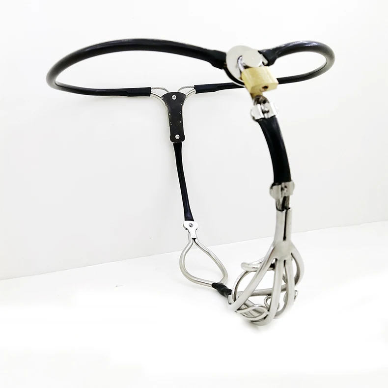 Openwork Chastity Pants Chastity Belt  Stainless Steel Chastity Pants Iron Panties Adult Toy For Men