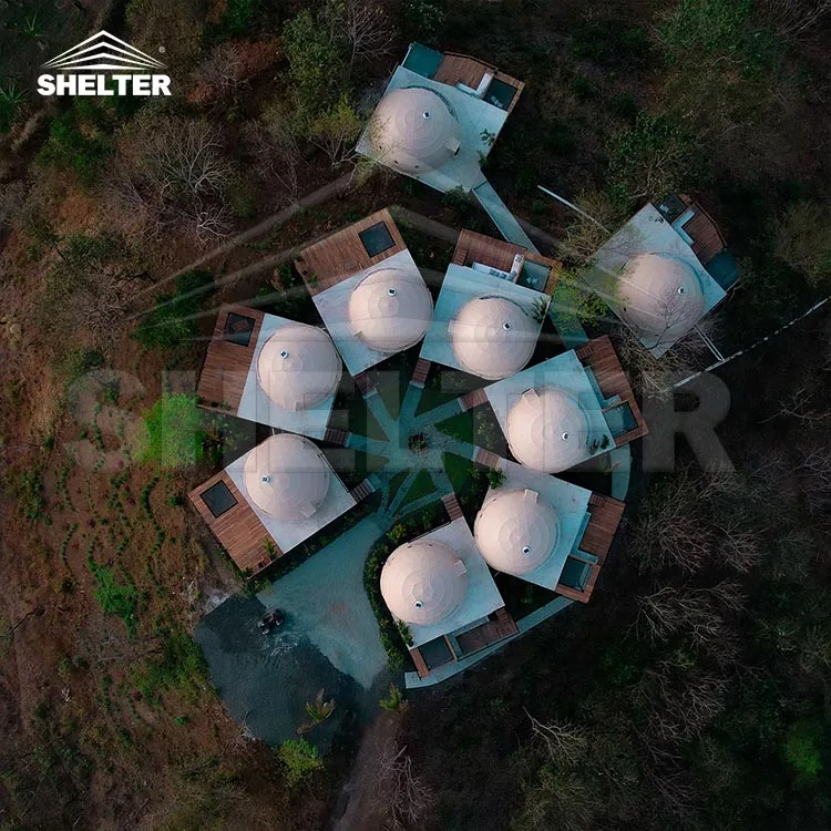 Pvc Waterproof Big Large Event Prefabricated House Homes Hotel Luxury Camping Igloo Outdoor Geodesic Glamping Dome Tent for Sale