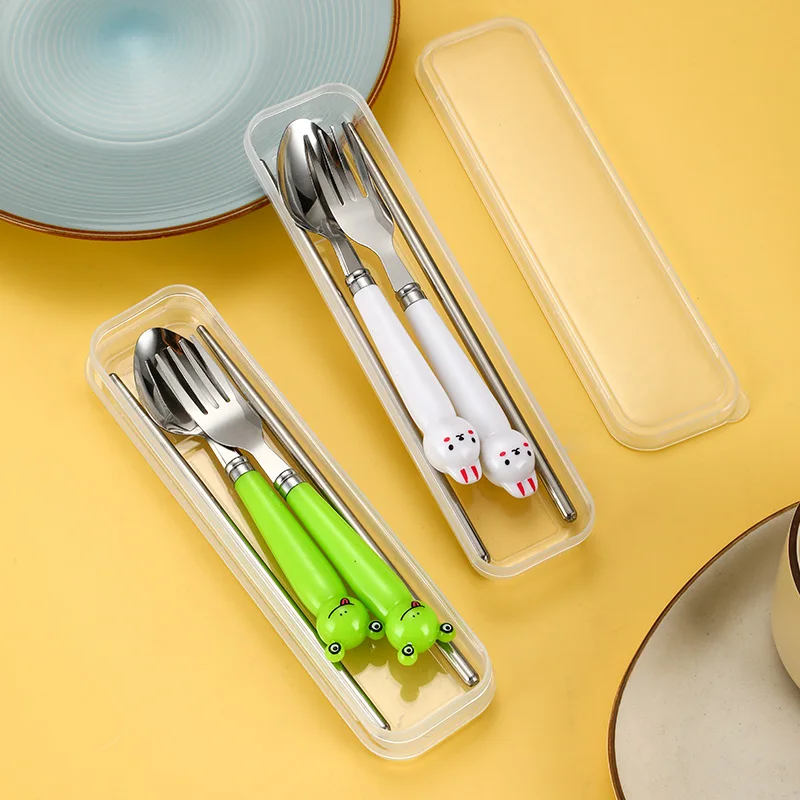 Набор столовых приборов из нержавеющей стали с керамической ручкой