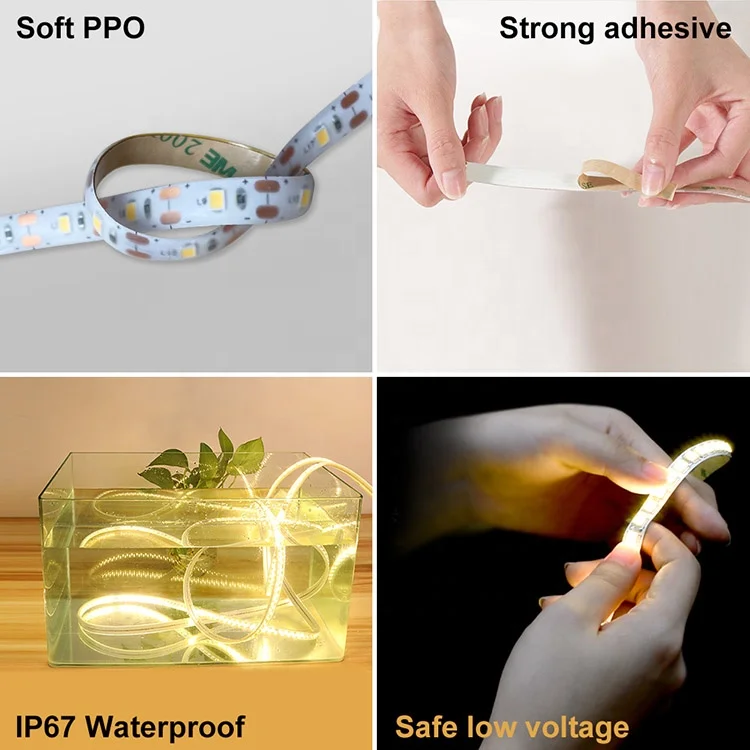 DIY Flexible Waterproof LED Motion Sensor Light Strips Under Cabinet Lighting LED Strip Lights