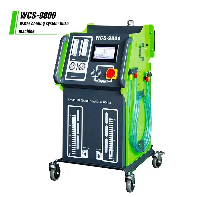 WCS-9800 автоматические системы охлаждения радиатора двигателя машина для чистки автомобиля чистящая жидкость чейнджер