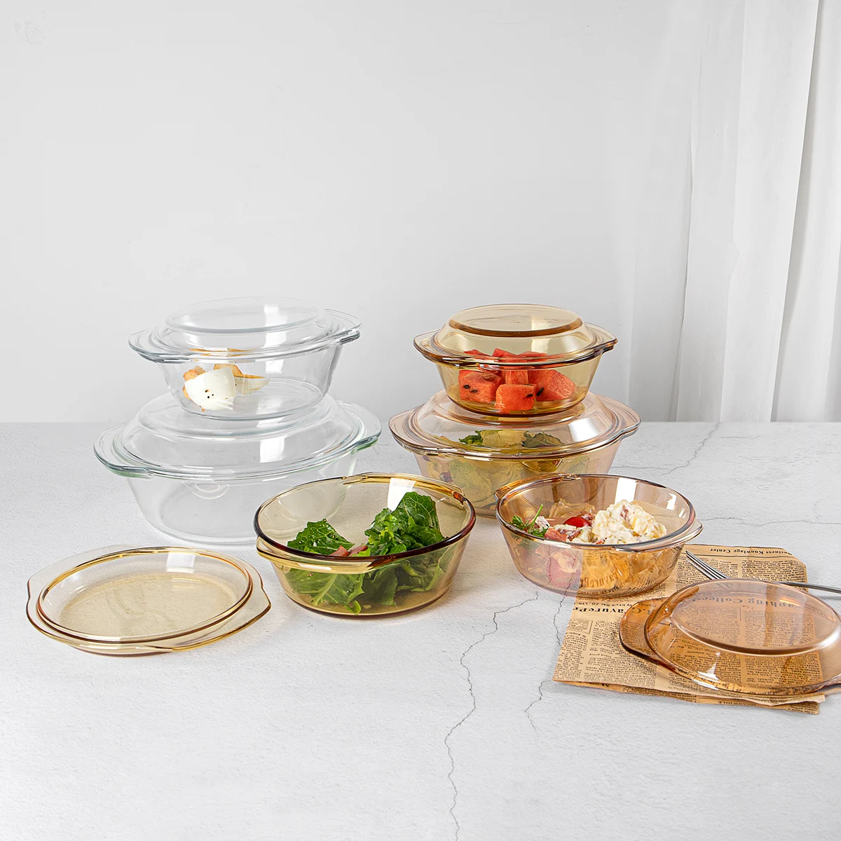 JINGHUANG OEM/ODM закаленное стекло 1 7 л прозрачное Термостойкое кастрюля с ручкой крышки