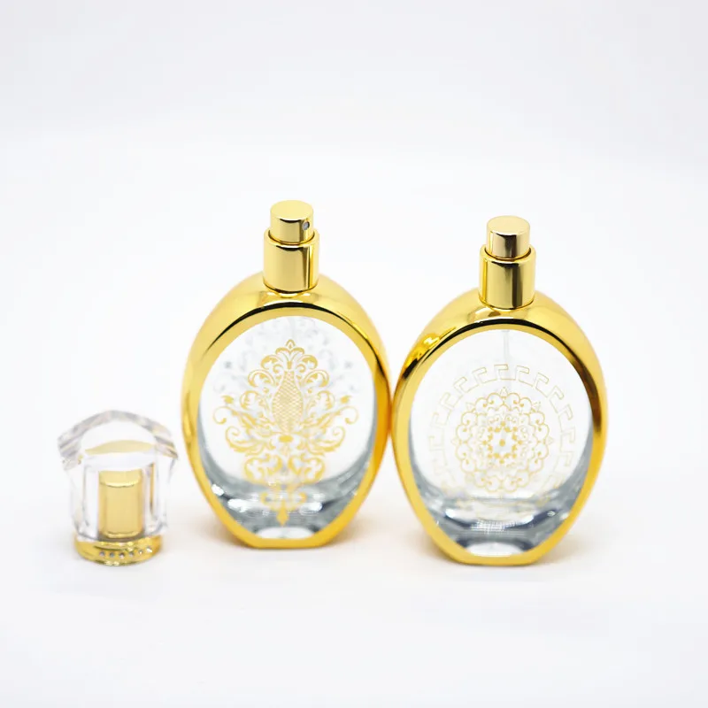 New Design Empty UV Printing Attar Glass Bottle Arabic Oud Oil Perfume Bottles