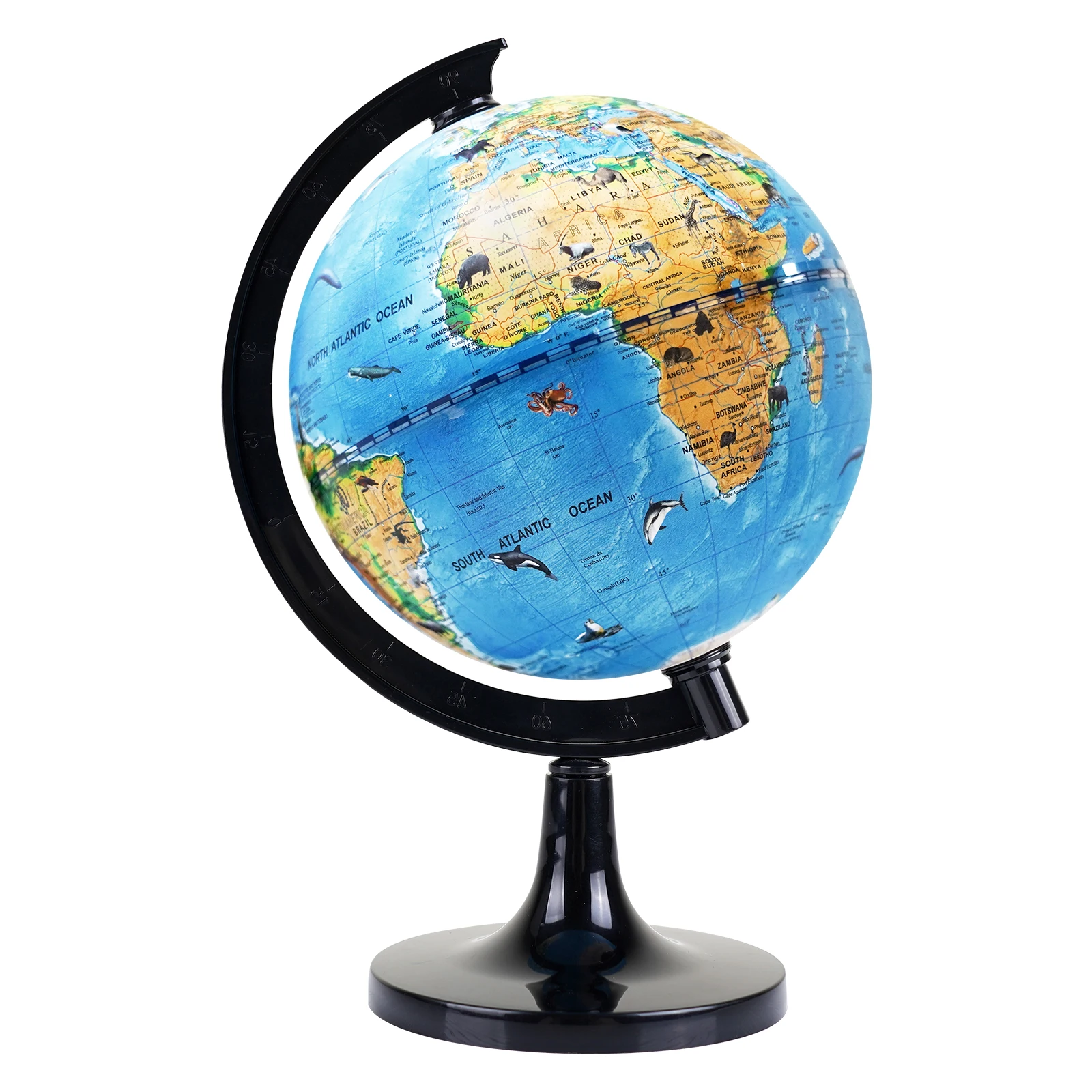 6 inches 14cm Children desktop tabletop handheld mini desk traditional plastic gift teaching school globe for kids