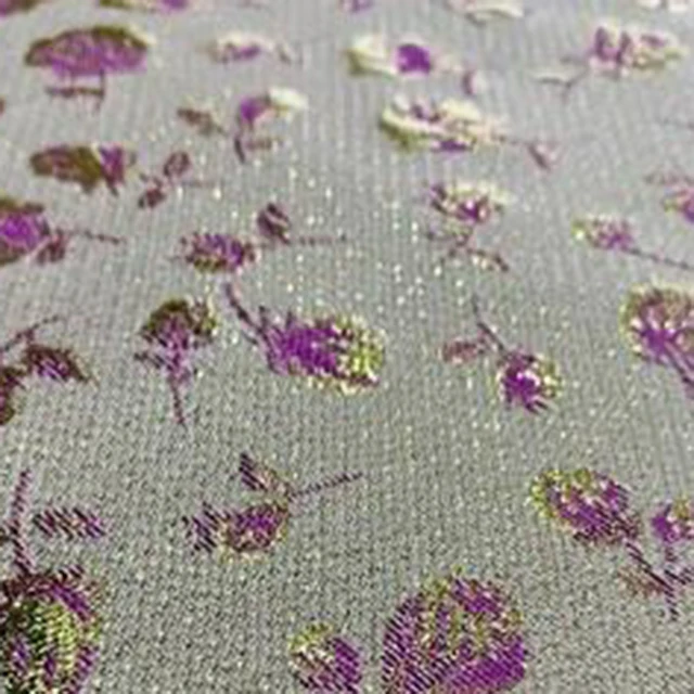 750D золотой кожаный цвет шелк белый шелк жаккардовая ткань для одежды, солнечный зонт