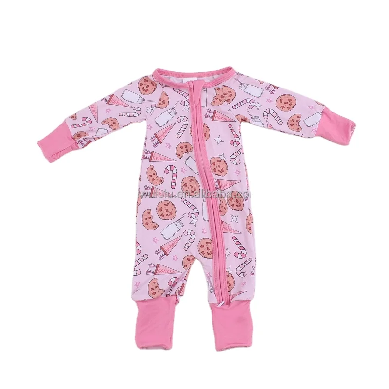 Bamboo Rayon Spandex Baby Footed Toddler Pajamas Romper Zip Front  Sleeper Infant Baby Clothes Jumpsuit Romper
