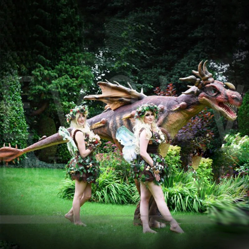 Life Size Adult Realistic amusement park hot sale dragon costume