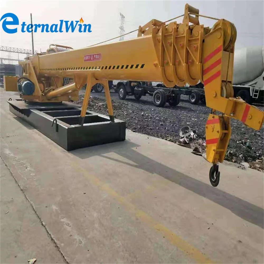 15 ton diesel and electric dual power barge crane with cab price