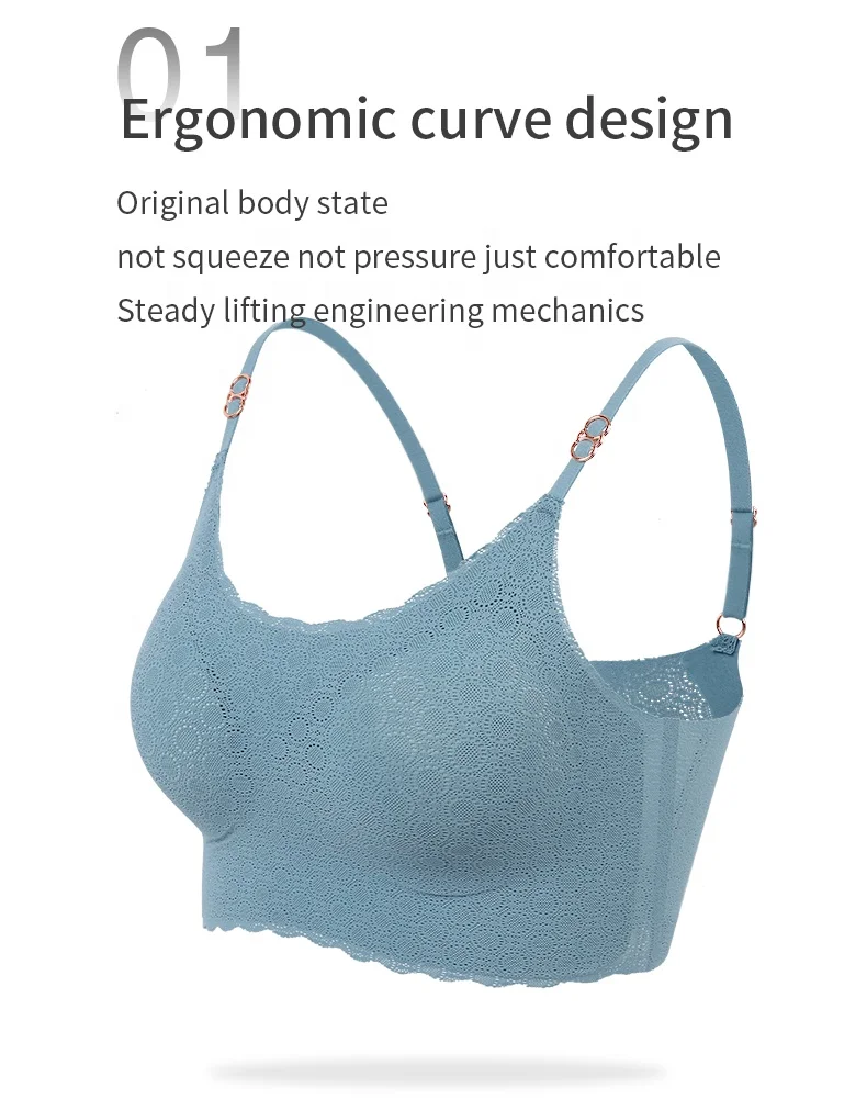 best quality cute 16 year girl bra padded Seamless Women lace bra tops full cup bra without wire design ladies